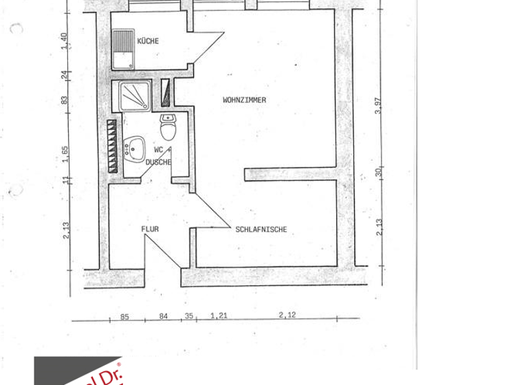 Wohnung zur Miete 388 € 1,5 Zimmer 29,9 m² 3. Geschoss frei ab sofort Goerdelerstr. 5/36 Aaseestadt Münster 48151