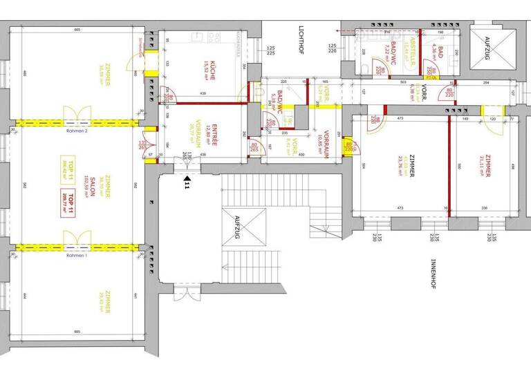 Wohnung zur Miete 4.157 € 4 Zimmer 3. Geschoss Wien 1010