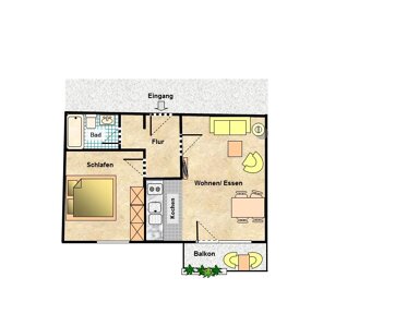 Wohnung zur Miete 380 € 2 Zimmer 38,6 m² 1. Geschoss Altstadt Erlangen 91054