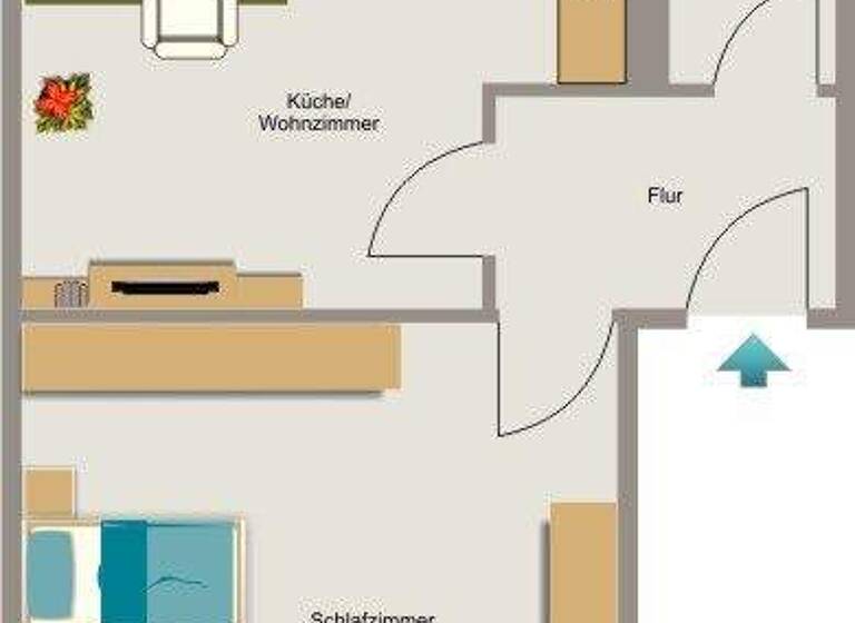 Wohnung zur Miete 383 € 1,5 Zimmer 42,3 m² 1. Geschoss frei ab 01.08.2026 Castroper Hellweg 225 Hiltrop Bochum 44805