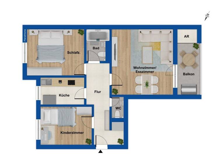 Wohnung zum Kauf 190.000 € 3 Zimmer 72 m² Heideviertel Hannover 30625