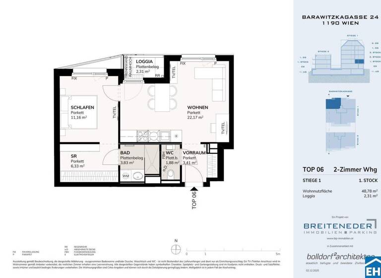 Wohnung zum Kauf - Erstbezug provisionsfrei 319.839 € 2 Zimmer 48,8 m² 1. Geschoss Barawitzkagasse Wien 1190