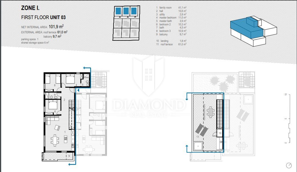 Wohnung zum Kauf 382.640 € 4 Zimmer 101 m²<br/>Wohnfläche 1.<br/>Geschoss Novigrad 52466