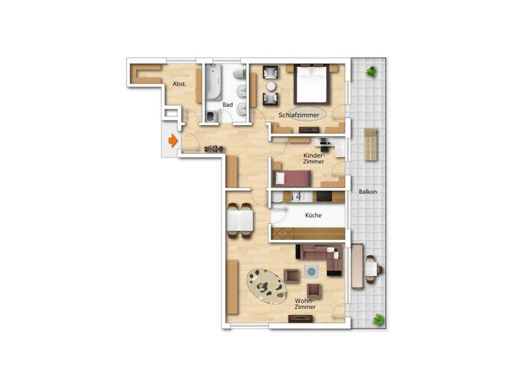 Wohnung zum Kauf 277.700 € 3 Zimmer 86 m²<br/>Wohnfläche 1.<br/>Geschoss Katzwang / Reichelsdorf Ost / Reichelsdorfer Kelle Nürnberg 90455