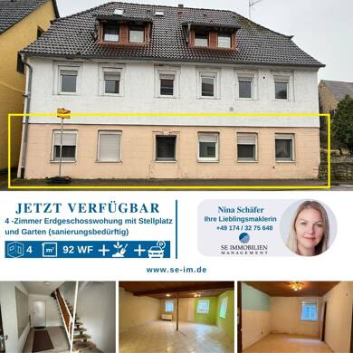 Wohnung zum Kauf 129.000 € 4 Zimmer 92,3 m² Flehingen Oberderdingen-Flehingen 75038