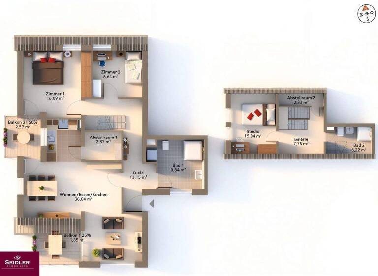 Maisonette zum Kauf - Erstbezug 569.000 € 4 Zimmer 123,9 m² 2. Geschoss Neuenburg Neuenburg am Rhein 79395