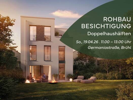 Doppelhaushälfte zum Kauf - Neubau provisionsfrei 603.350 € 5 Zimmer 150,5 m² 187 m² Grundstück Germaniastraße 22b Brühl 68782