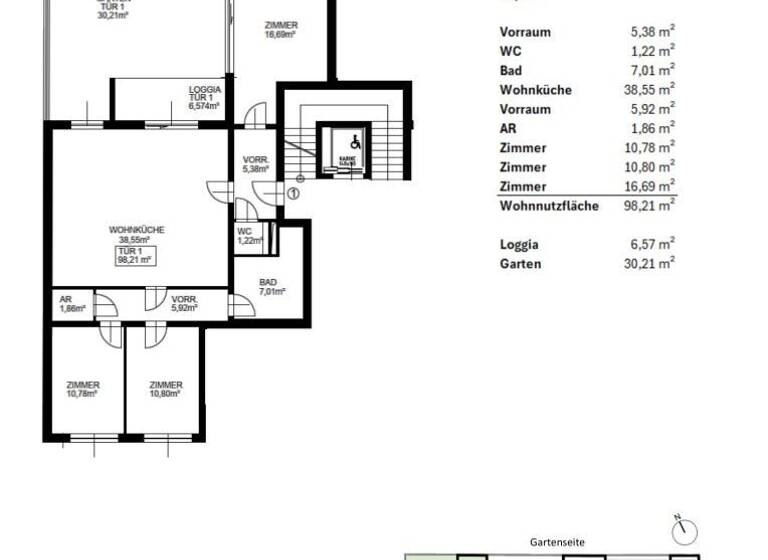 Wohnung zum Kauf - Erstbezug 620.000 € 4 Zimmer 98,2 m² EG Siegfriedgasse 63 Wien 1210