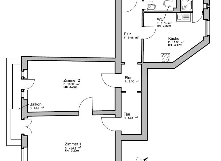 Wohnung zum Kauf provisionsfrei 329.000 € 2 Zimmer 70,5 m² 3. Geschoss Sommerstraße 8 Reinickendorf Berlin 13409