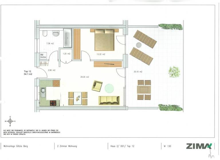 Terrassenwohnung zum Kauf 289.000 € 2 Zimmer 54,1 m² EG frei ab sofort Berg 31b Götzis 6840