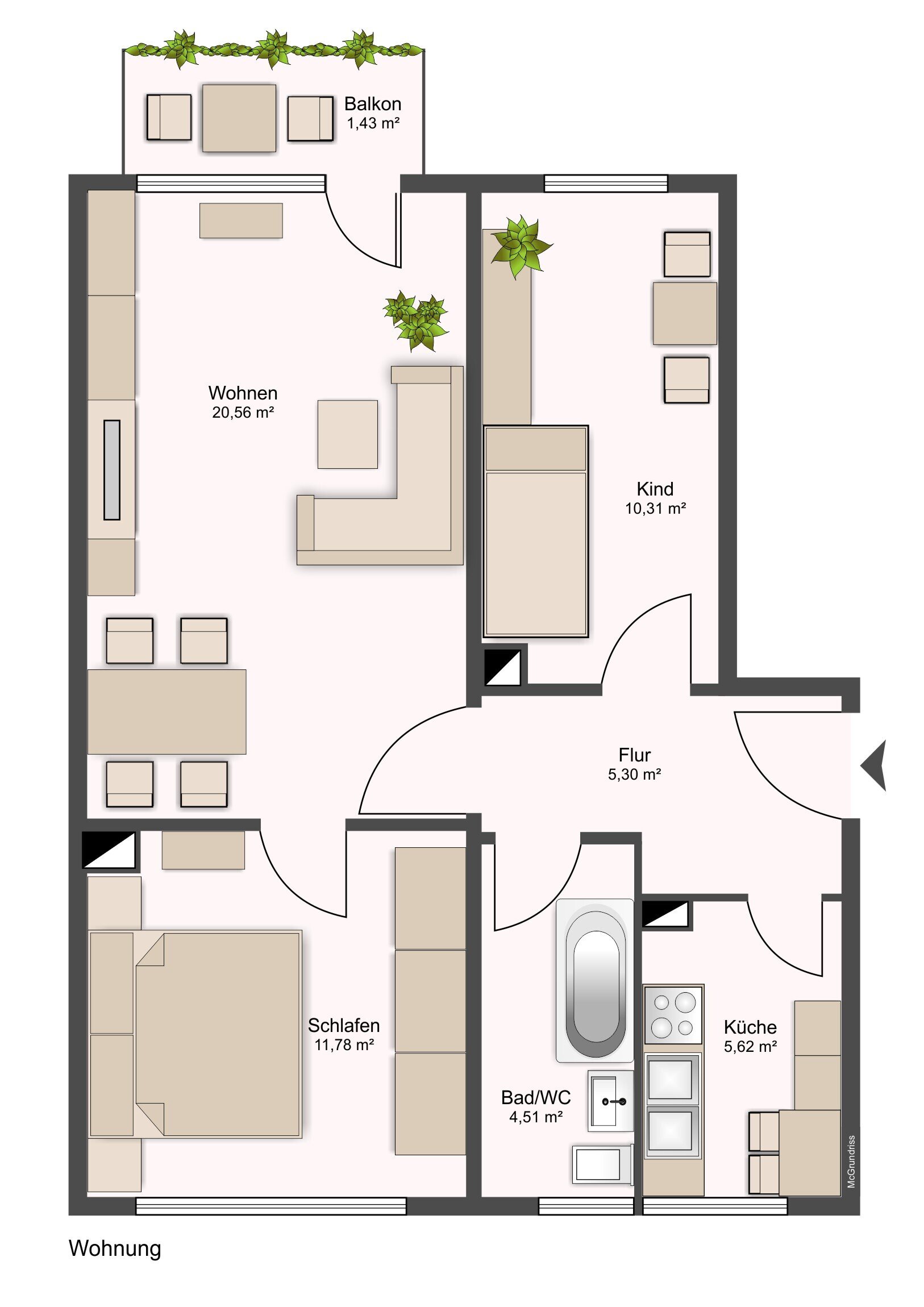 Immobilie zum Kauf als Kapitalanlage geeignet 120.000 € 3 Zimmer 58,4 m²<br/>Fläche Eutritzsch Leipzig 04129