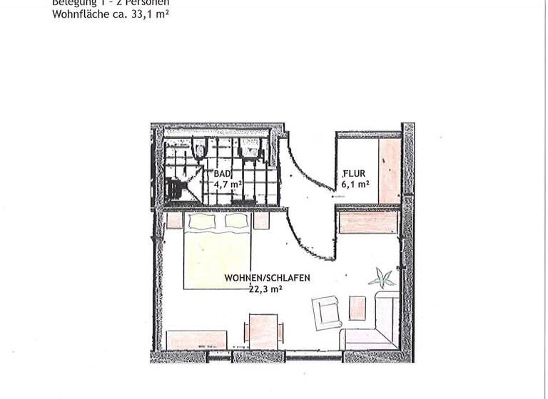 Studio zur Miete 362 € 33,1 m² EG Pestalozzistraße Gotha 99867