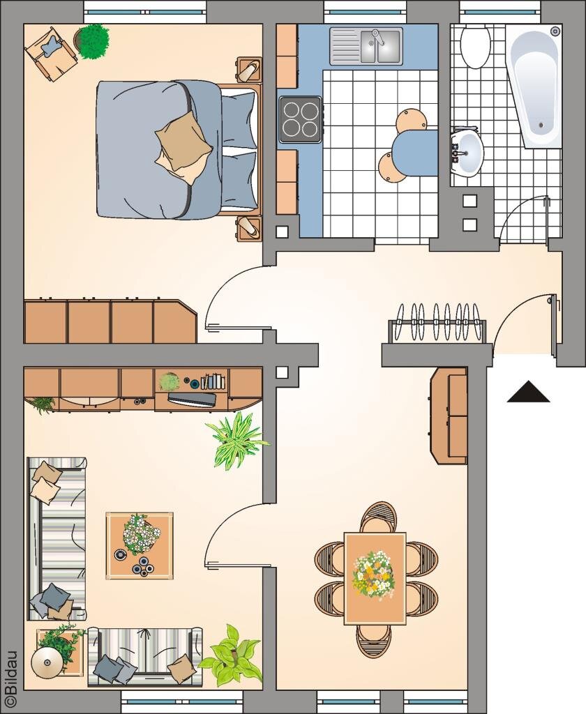 Wohnung zur Miete 529 € 3 Zimmer 66,7 m²<br/>Wohnfläche EG<br/>Geschoss Leusbergstraße 21 Süd Recklinghausen 45663