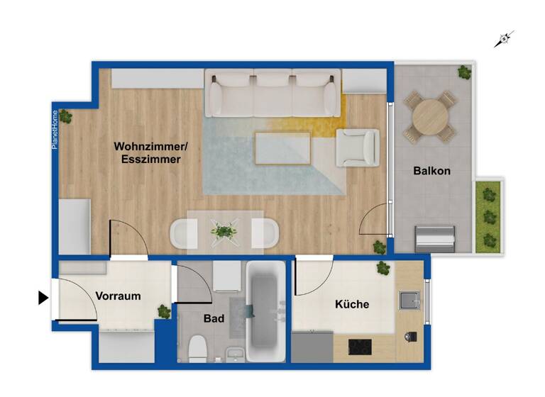 Wohnung zum Kauf 99.000 € 1 Zimmer 42 m²<br/>Wohnfläche 3.<br/>Geschoss Penzendorf Schwabach 91126
