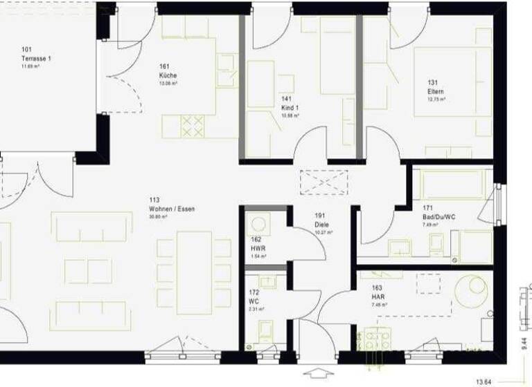 Haus zum Kauf - Erstbezug provisionsfrei 366.000 € 3 Zimmer 108 m² 500 m² Grundstück Mirow 17252