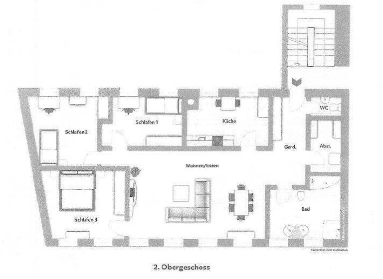 Wohnung zur Miete 950 € 4 Zimmer 117 m² 2. Geschoss frei ab sofort Eisenbahnstr. 1 Tailfingen Albstadt 72461