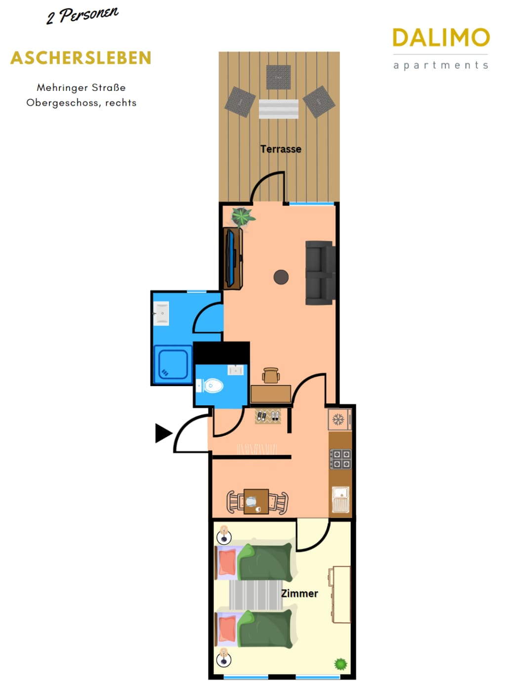 Wohnung zur Miete Wohnen auf Zeit 1.926 € 2 Zimmer 45 m²<br/>Wohnfläche ab sofort<br/>Verfügbarkeit Mehringer Straße Aschersleben Aschersleben 06449