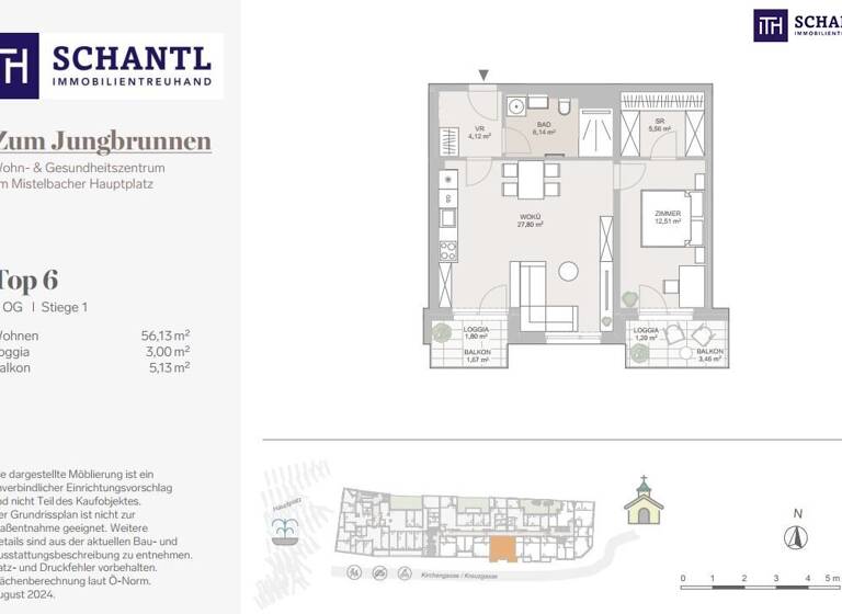 Wohnung zum Kauf - Erstbezug 241.000 € 2 Zimmer 56,1 m² 1. Geschoss Hauptplatz Mistelbach 2130