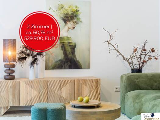 Wohnung zum Kauf - Erstbezug 529.900 € 2 Zimmer 60,8 m² 1. Geschoss Köln 50668