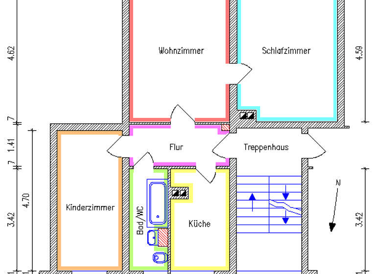 Wohnung zur Miete 325 € 3 Zimmer 59,6 m² 4. Geschoss frei ab 01.05.2026 Ernst-Enge-Str. 36 Gablenz Chemnitz 09127