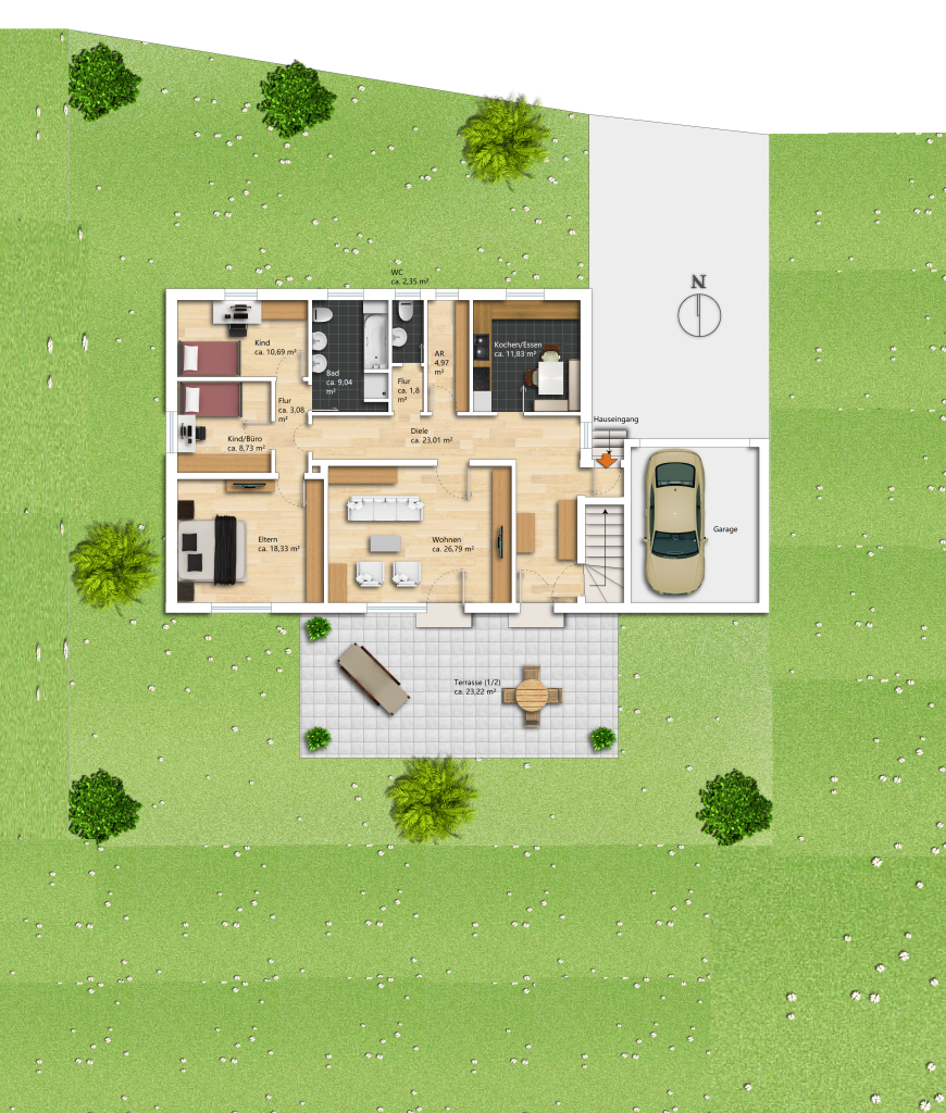 Einfamilienhaus zum Kauf 459.900 € 4 Zimmer 143,8 m²<br/>Wohnfläche 2.014 m²<br/>Grundstück ab sofort<br/>Verfügbarkeit Schneckenbach Sinzing-Schneckenbach 93161