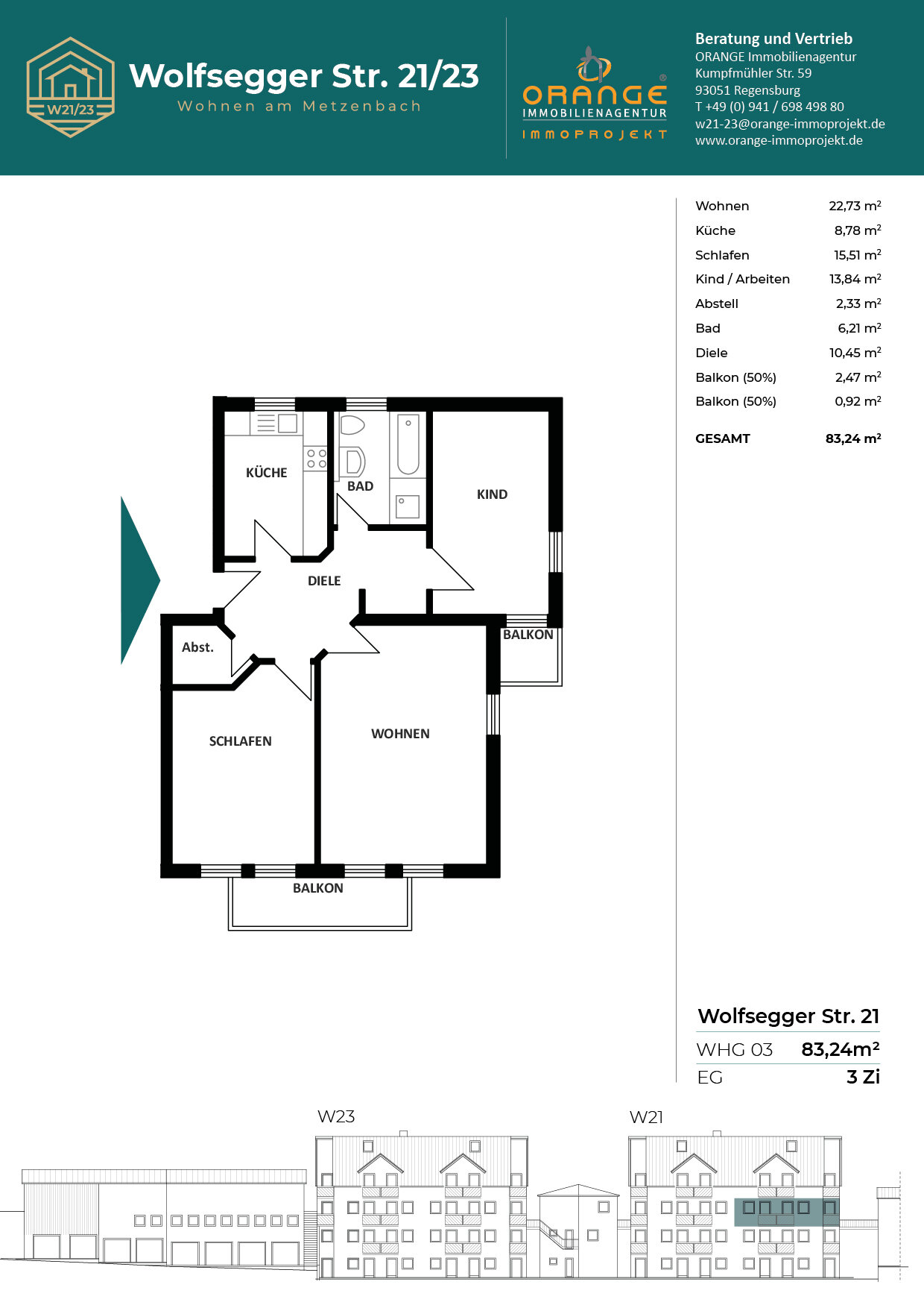 Wohnung zum Kauf 379.000 € 3 Zimmer 83,2 m²<br/>Wohnfläche Oppersdorf Lappersdorf 93138