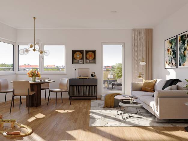 Wohnung zum Kauf - Neubau 586.150 € 5 Zimmer 118,2 m² 1. Geschoss Dösner Weg Zentrum-Südost Leipzig 04103