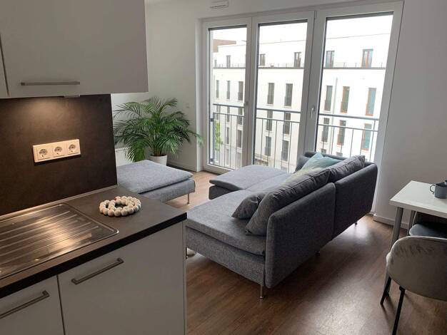 Studio zur Miete Wohnen auf Zeit 1.290 € 1 Zimmer 37 m² frei ab 04.05.2026 Offenbach am Main 63067