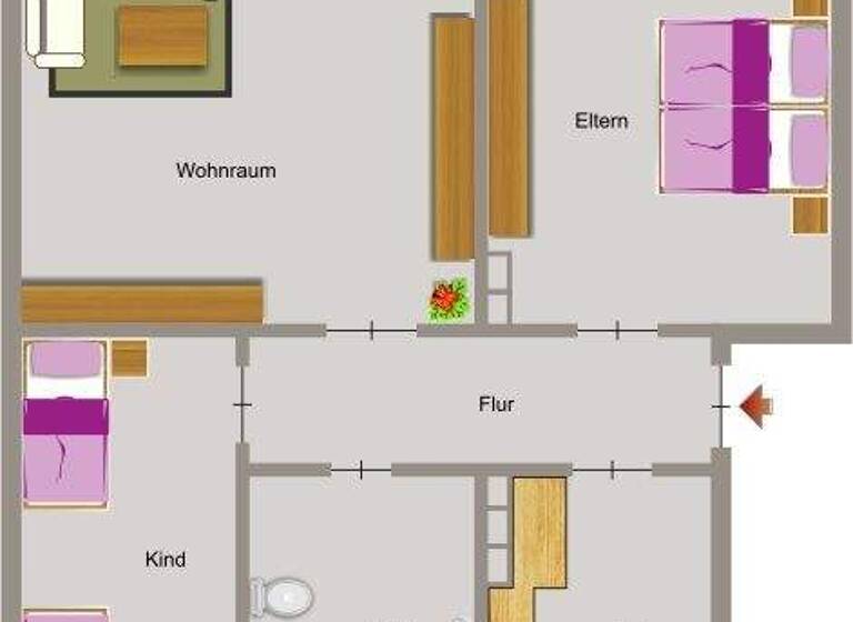 Wohnung zur Miete 422 € 3,5 Zimmer 52,7 m² 1. Geschoss Achterathsfeld Moers 47447