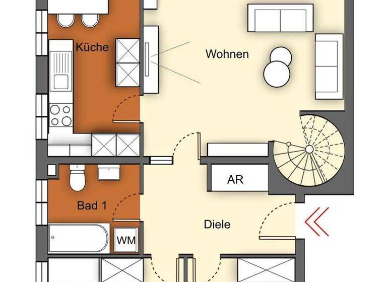 Wohnung zum Kauf 649.000 € 5 Zimmer 132 m² 3. Geschoss Zehlendorf Berlin 14167