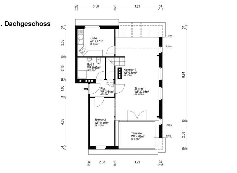 Maisonette zum Kauf 485.000 € 3 Zimmer 84,4 m² 3. Geschoss Berliner Vorstadt Potsdam 14467