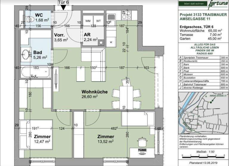 Wohnung zum Kauf 225.000 € 3 Zimmer 65 m² EG Amselgasse Traismauer 3133
