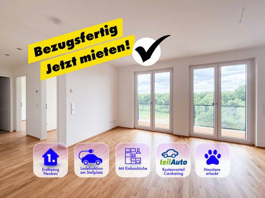 Wohnung zur Miete - Erstbezug 1.012 € 3 Zimmer 61 m² 3. Geschoss frei ab sofort Friedrich-Bosse-Straße 69 Möckern Leipzig 04159
