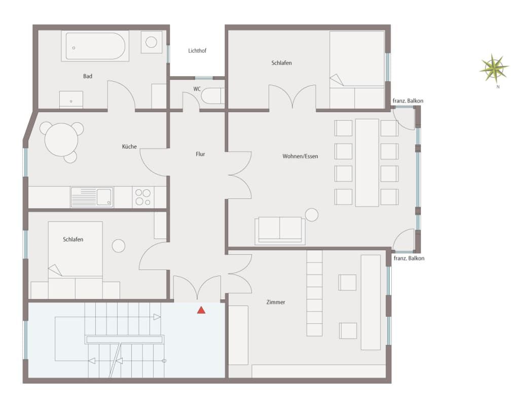 Wohnung zur Miete Wohnen auf Zeit 2.400 € 3 Zimmer 95 m²<br/>Wohnfläche 01.04.2025<br/>Verfügbarkeit Baerwaldstraße Kreuzberg Berlin 10961