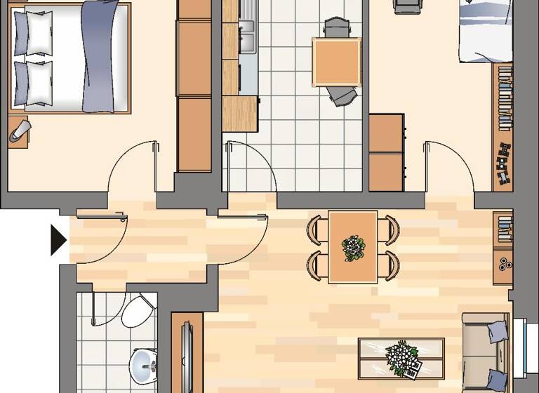 Wohnung zur Miete 429 € 4 Zimmer 58,5 m² 1. Geschoss frei ab 15.04.2026 Tecklenburger Straße 10 Resser-Mark Gelsenkirchen 45892