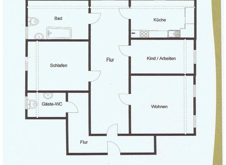 Wohnung zur Miete 555 € 3 Zimmer 95 m² 2. Geschoss frei ab sofort Lindenaustraße 30 Altenburg 04600