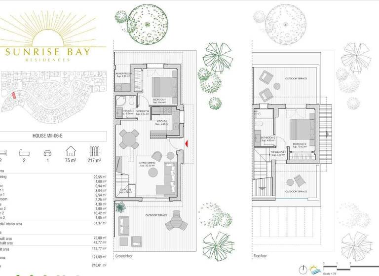 Doppelhaushälfte zum Kauf 421.000 € 3 Zimmer 75 m² 216 m² Grundstück Cala Romàntica 07680