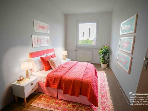 Wohnung zur Miete 390 € 3 Zimmer 59,6 m² 3. Geschoss Brüssower Allee 56 Prenzlau Prenzlau 17291