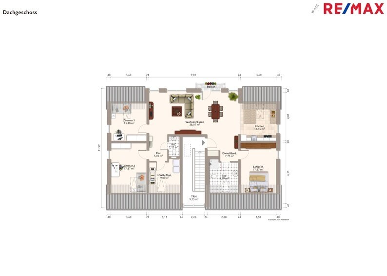 Wohnung zum Kauf 379.000 € 4 Zimmer 123,1 m²<br/>Wohnfläche 2.<br/>Geschoss Dahn 66994