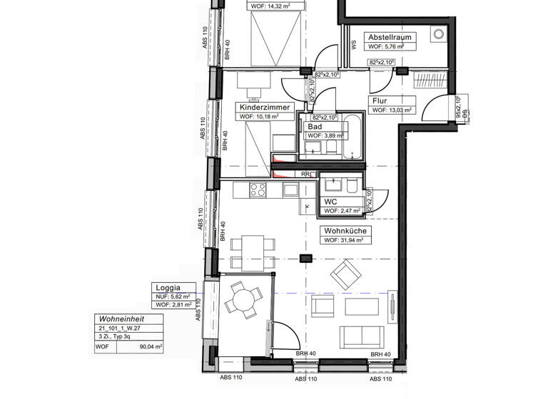 Wohnung zur Miete - Neubau 989 € 3 Zimmer 73,3 m²<br/>Wohnfläche Nördliche Mühlenvorstadt Greifswald 17489