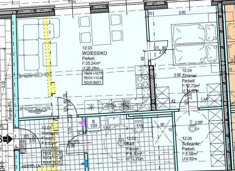 Wohnung zur Miete 559 € 2 Zimmer 60 m² 3. Geschoss Sackstraße 28 Innere Stadt Graz,01.Bez.:Innere Stadt 8010