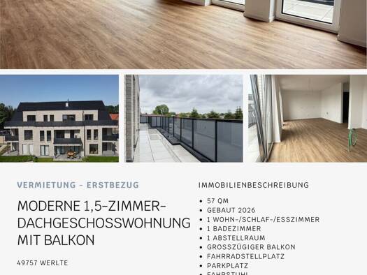 Wohnung zur Miete 595 € 1 Zimmer 57 m² Geschoss 3/3 frei ab 15.10.2026 Werlte Werlte 49757