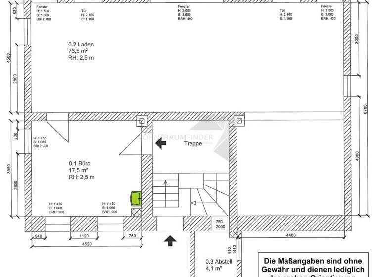 Verkaufsfläche zur Miete 470 € 1 Zimmer 94 m² Verkaufsfläche Untere Hauptstraße 10 Wittgensdorf Chemnitz 09228