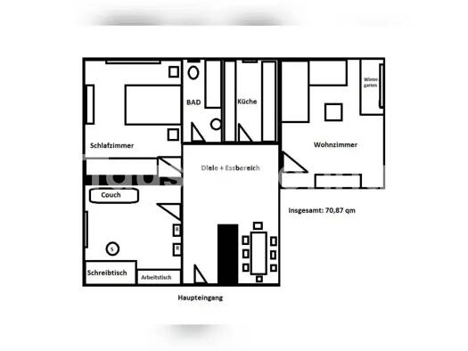 Wohnung zur Miete Tauschwohnung 440 € 3 Zimmer 70 m² EG Mariendorf Berlin 12105