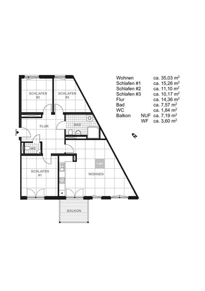 Wohnung zur Miete 960 € 4 Zimmer 99,3 m²<br/>Wohnfläche 1.<br/>Geschoss 30.11.2024<br/>Verfügbarkeit Reicker Str. 126 Reick (Lübbenauer Str.) Dresden 01237