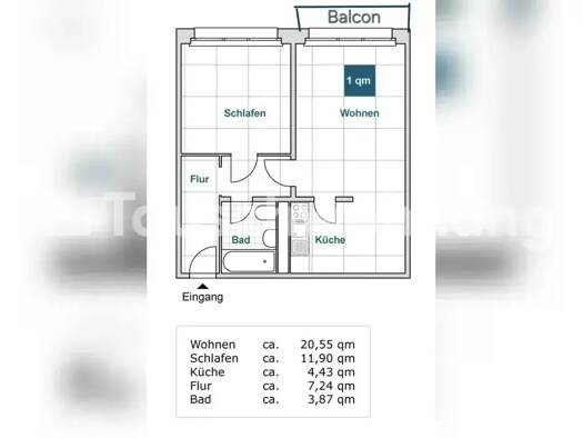 Wohnung zur Miete Tauschwohnung 406 € 2 Zimmer 51,4 m² 3. Geschoss Südvorstadt-Ost Dresden 01069