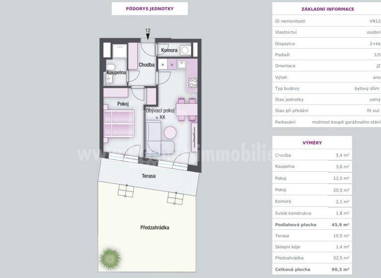 Wohnung zum Kauf 350.000 € 2 Zimmer 90 m² 2. Geschoss Prag 120 00