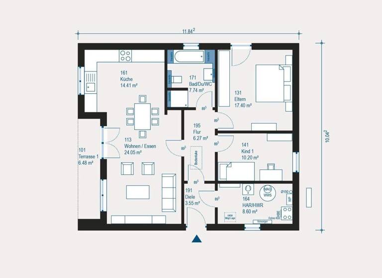 Bungalow zum Kauf 388.800 € 3 Zimmer 98,7 m² 400 m² Grundstück Judenhof Simmelsdorf 91245