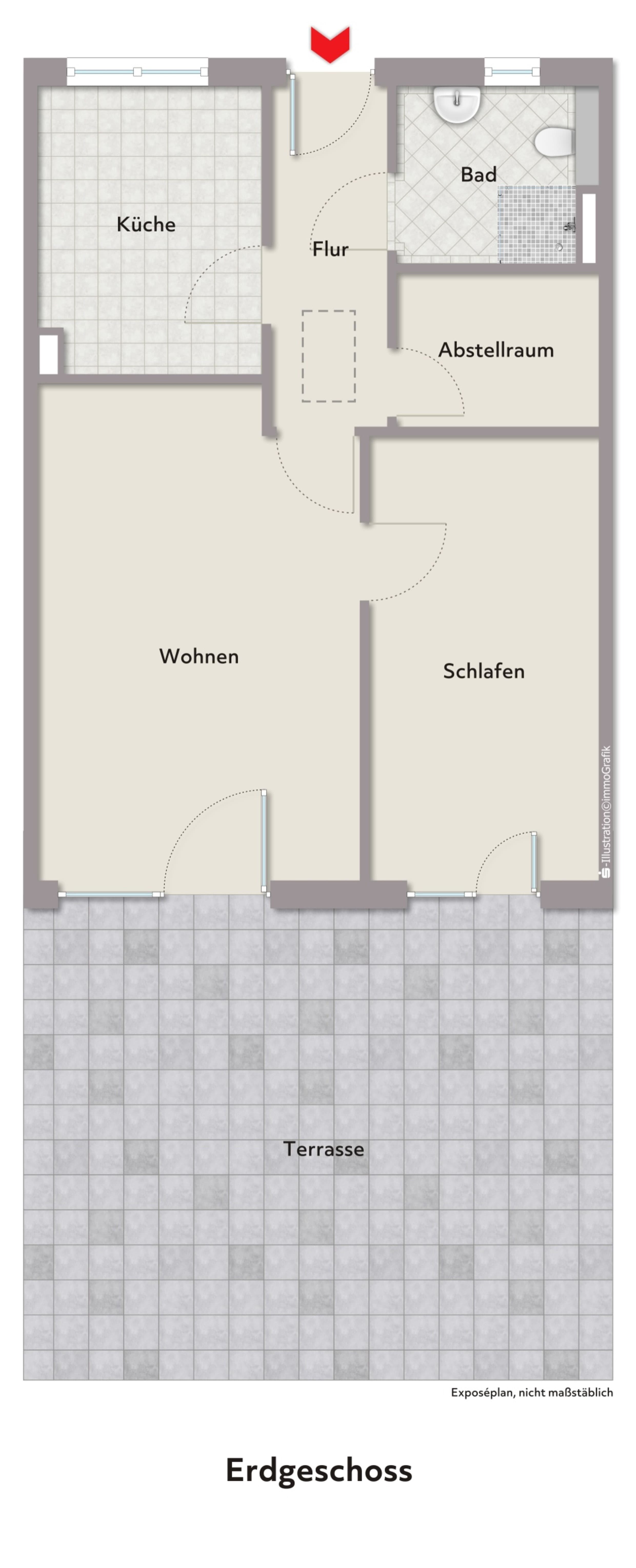 Terrassenwohnung zum Kauf 279.000 € 2 Zimmer 80 m²<br/>Wohnfläche 01.03.2025<br/>Verfügbarkeit Ganderkesee I Ganderkesee 27777