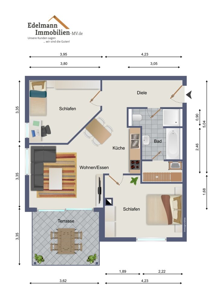 Wohnung zum Kauf provisionsfrei 234.990 € 3 Zimmer 65,4 m²<br/>Wohnfläche Innenstadt Wilhelmshaven 26382